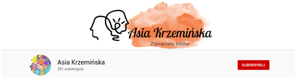 Logo Asia Krzemińska Zakręcony Belfer