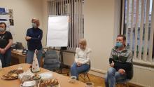 Fotoleracja ze spotkania noworocznego z uczestnikami projektu „Potencjały – nowe formy kapitału społecznego w gminie miejskiej Przasnysz”.